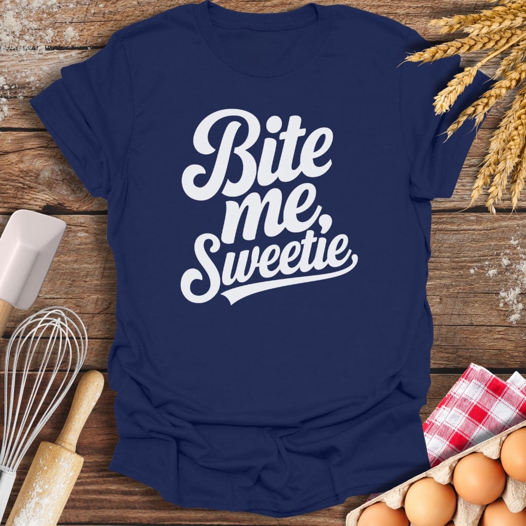 Bite Me Sweetie T-Shirt Navy / S Baking Threads