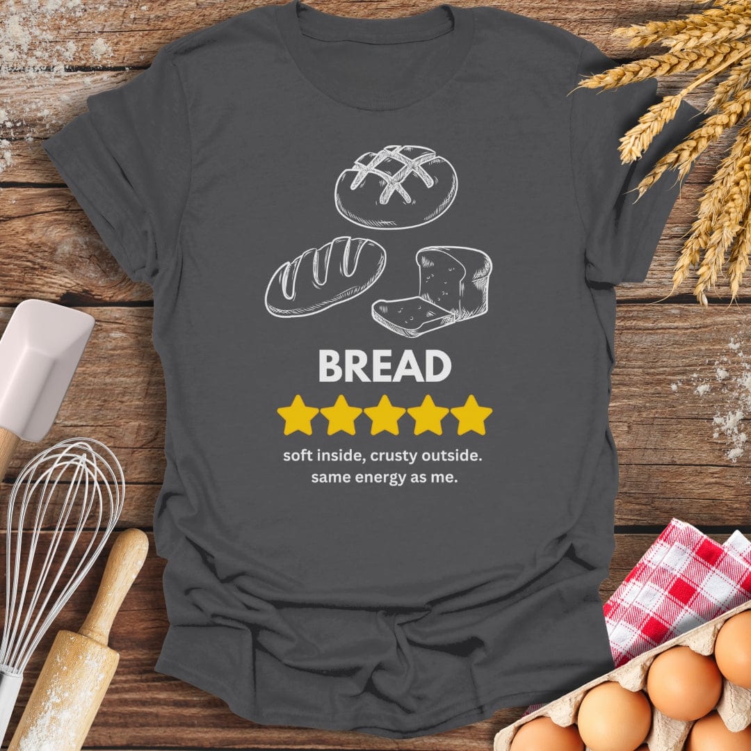 Bread: 5 Star Review T-Shirt Charcoal / S Baking Threads