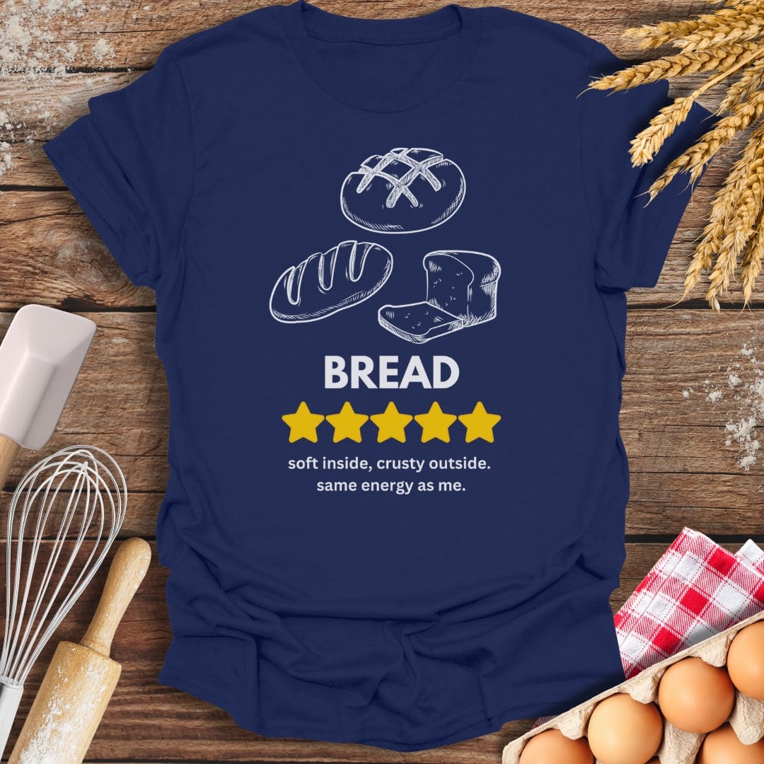 Bread: 5 Star Review T-Shirt Navy / S Baking Threads