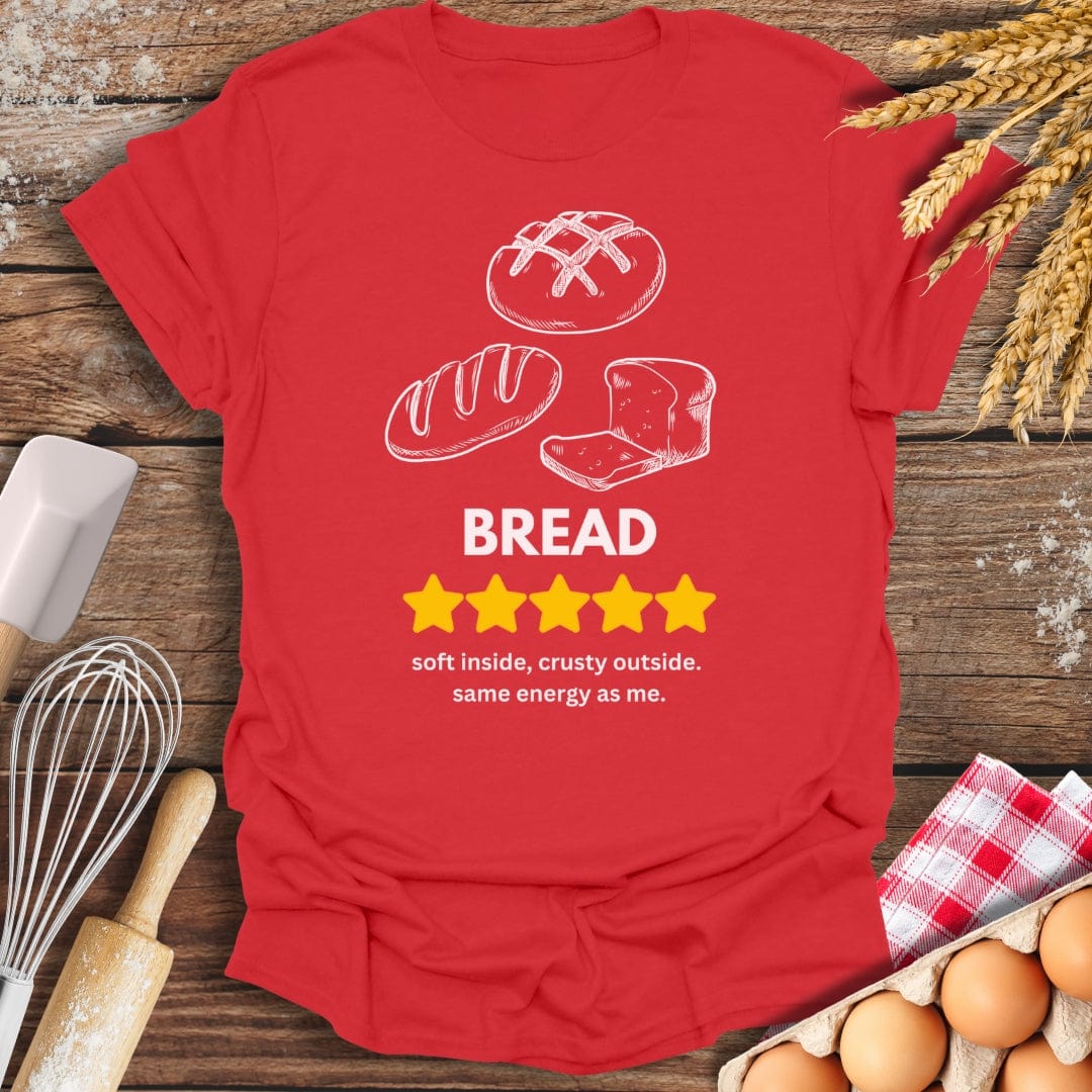 Bread: 5 Star Review T-Shirt Red / S Baking Threads