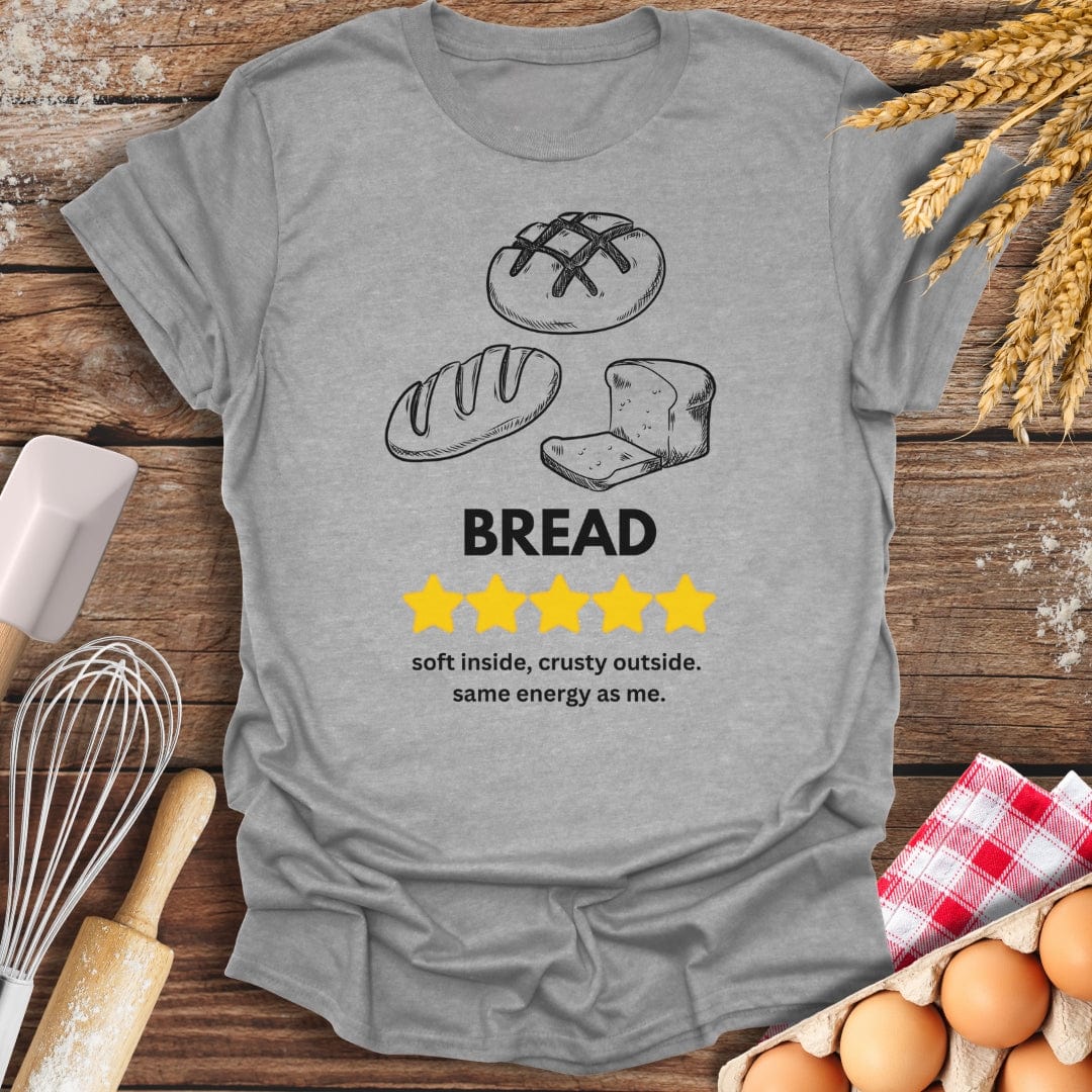 Bread: 5 Star Review T-Shirt Sport Grey / S Baking Threads