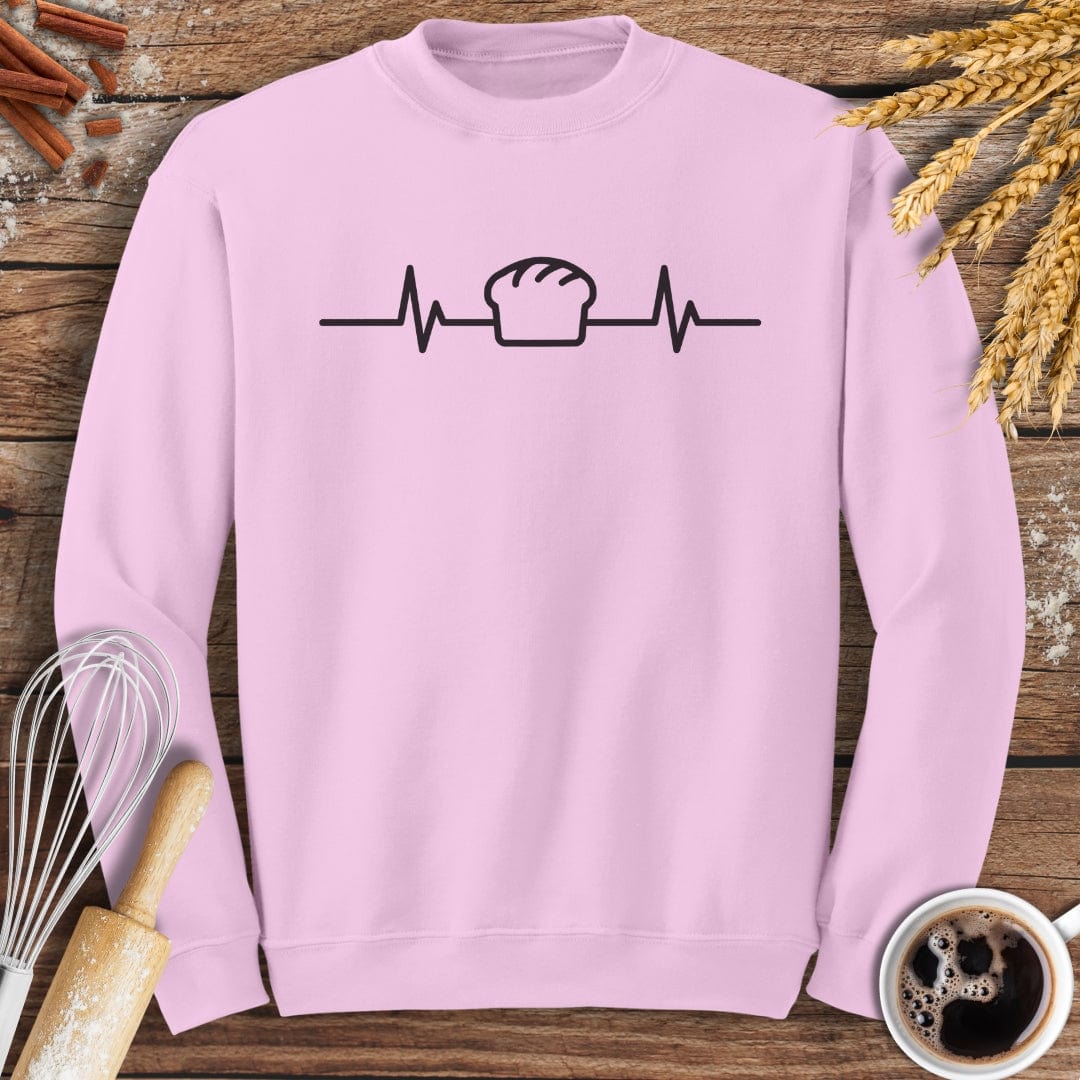 Bread Loaf EKG Sweatshirt Baking Threads
