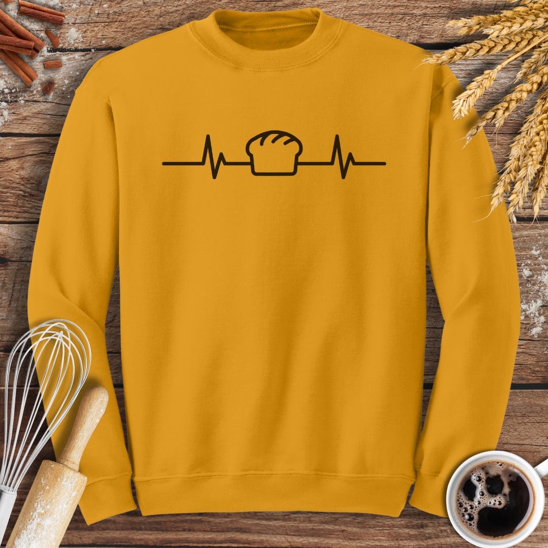 Bread Loaf EKG Sweatshirt Baking Threads