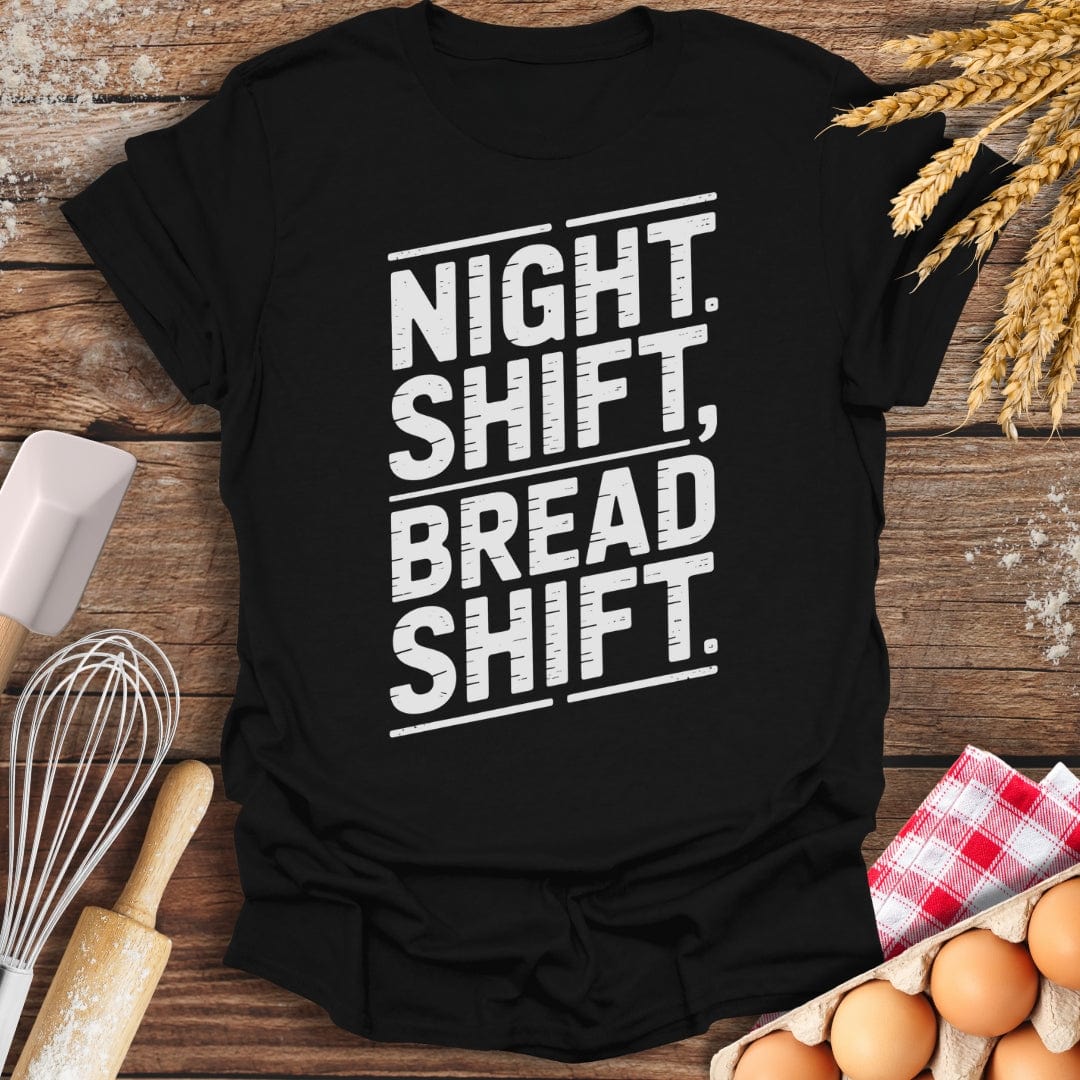 Bread Shift T-Shirt Black / S Baking Threads