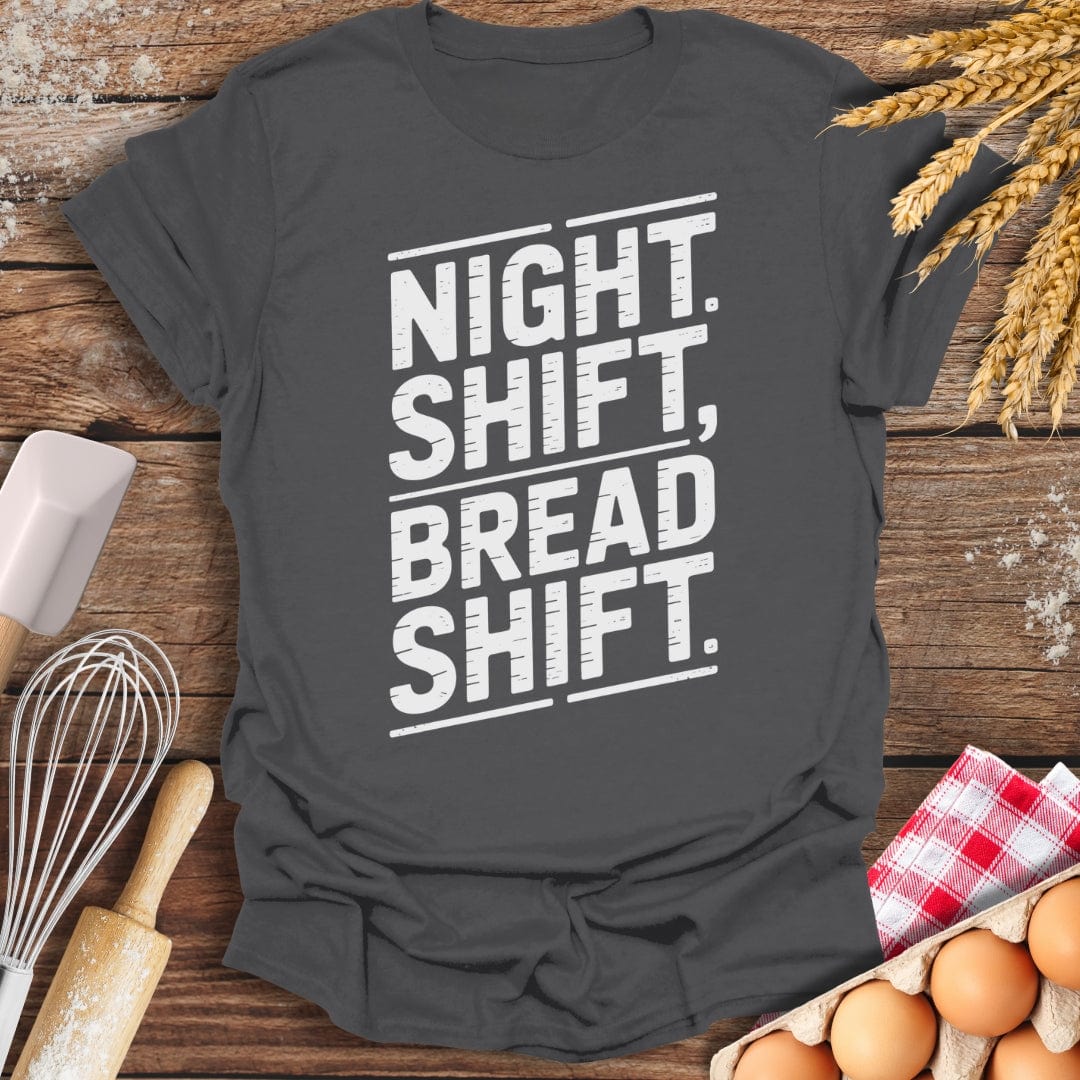 Bread Shift T-Shirt Charcoal / S Baking Threads