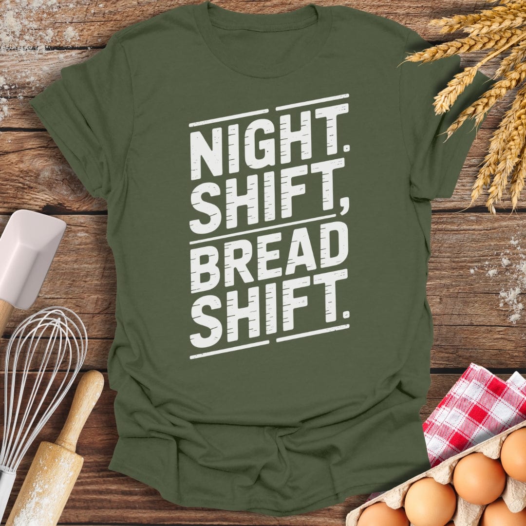 Bread Shift T-Shirt Military Green / S Baking Threads