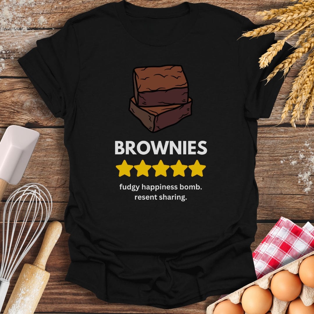 Brownies: 5 Star Review T-Shirt Black / S Baking Threads