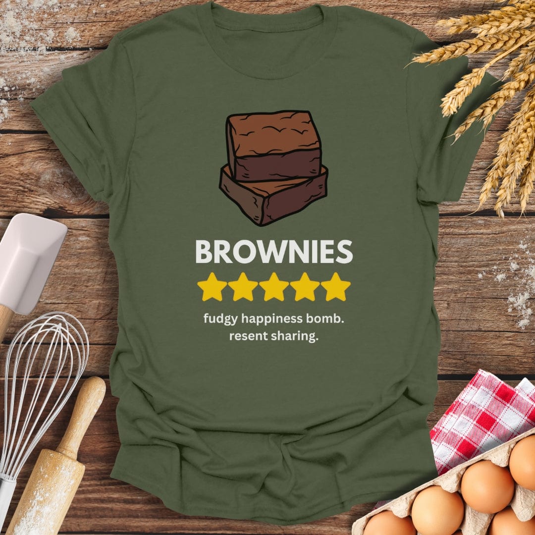Brownies: 5 Star Review T-Shirt Military Green / S Baking Threads