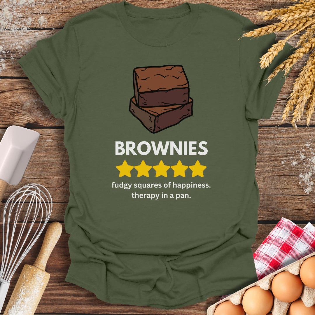 Brownies: 5 Star Review T-Shirt Military Green / S Baking Threads