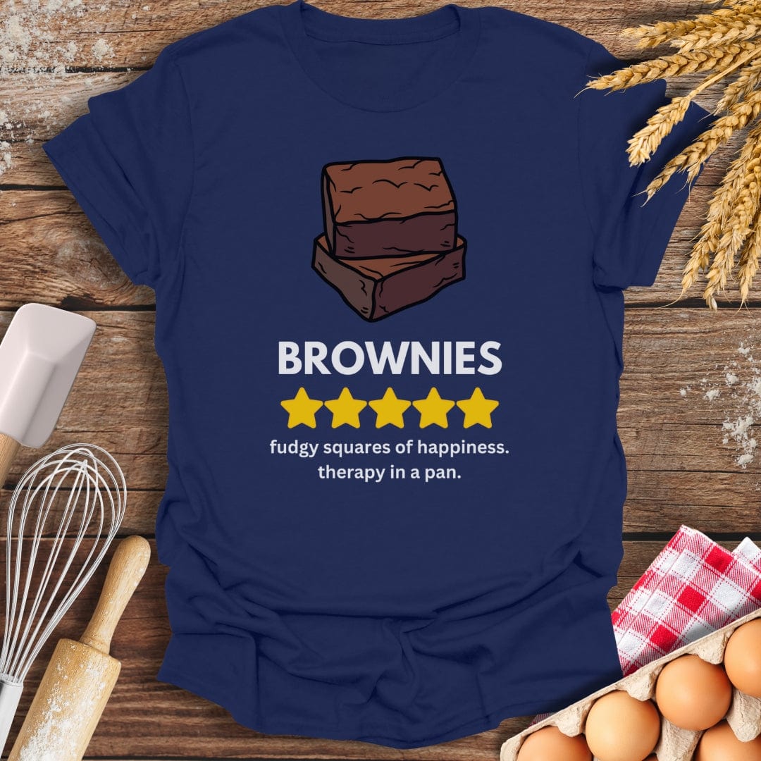 Brownies: 5 Star Review T-Shirt Navy / S Baking Threads