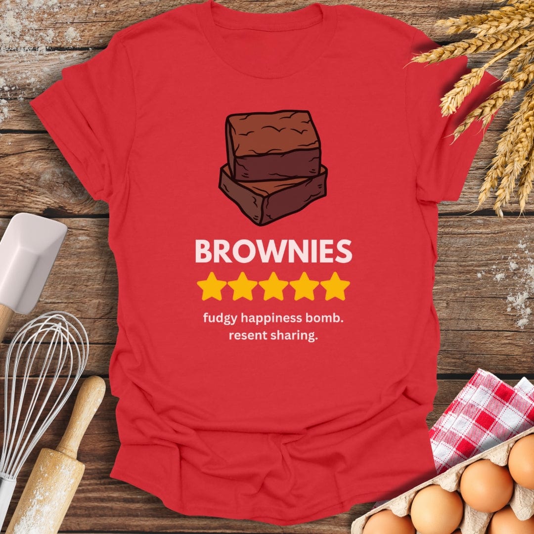 Brownies: 5 Star Review T-Shirt Red / S Baking Threads