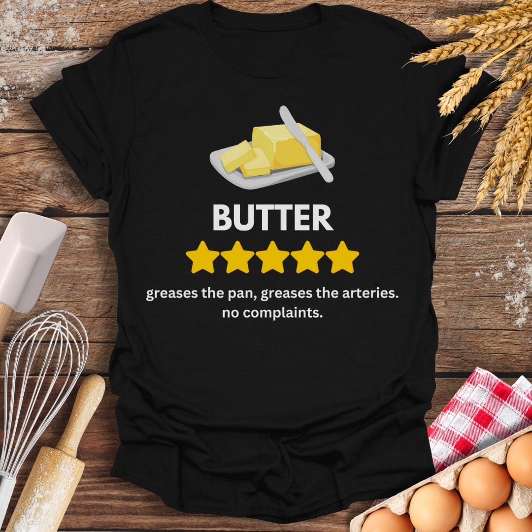 Butter: 5 Star Review T-Shirt Black / S Baking Threads