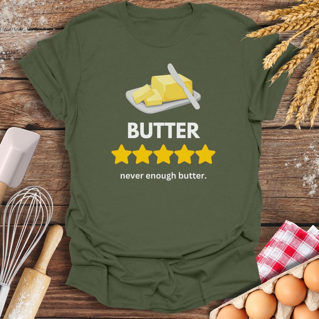 Butter: 5 Star Review T-Shirt Military Green / S Baking Threads