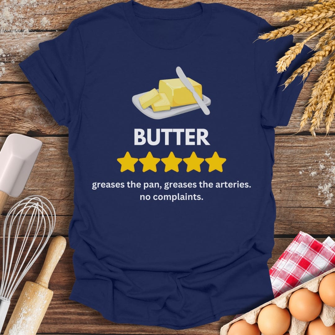 Butter: 5 Star Review T-Shirt Navy / S Baking Threads