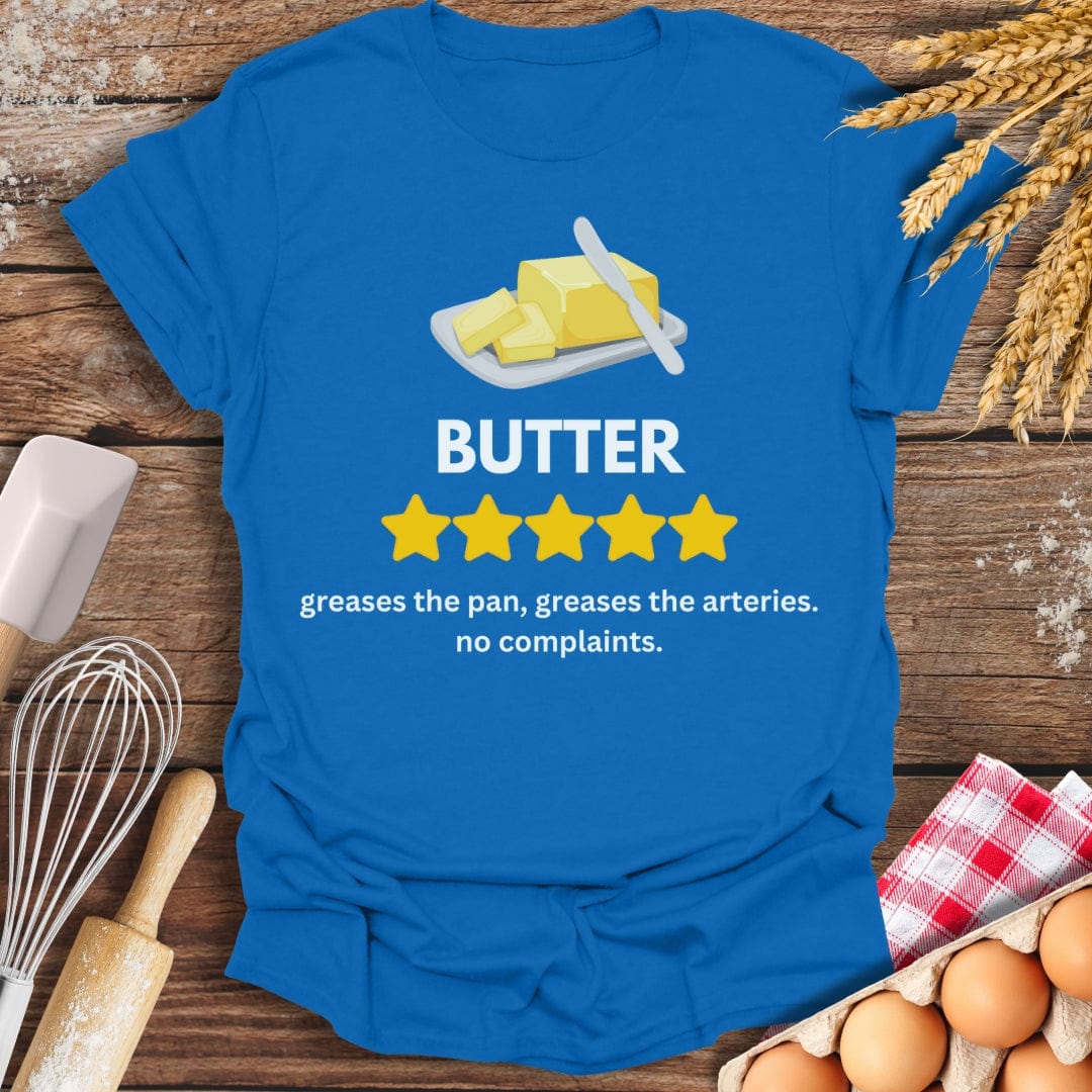 Butter: 5 Star Review T-Shirt Royal / S Baking Threads
