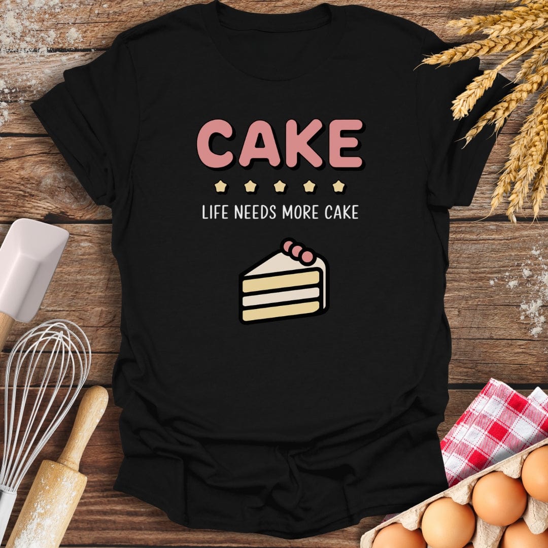 Cake: 5 Star Review T-Shirt Black / S Baking Threads