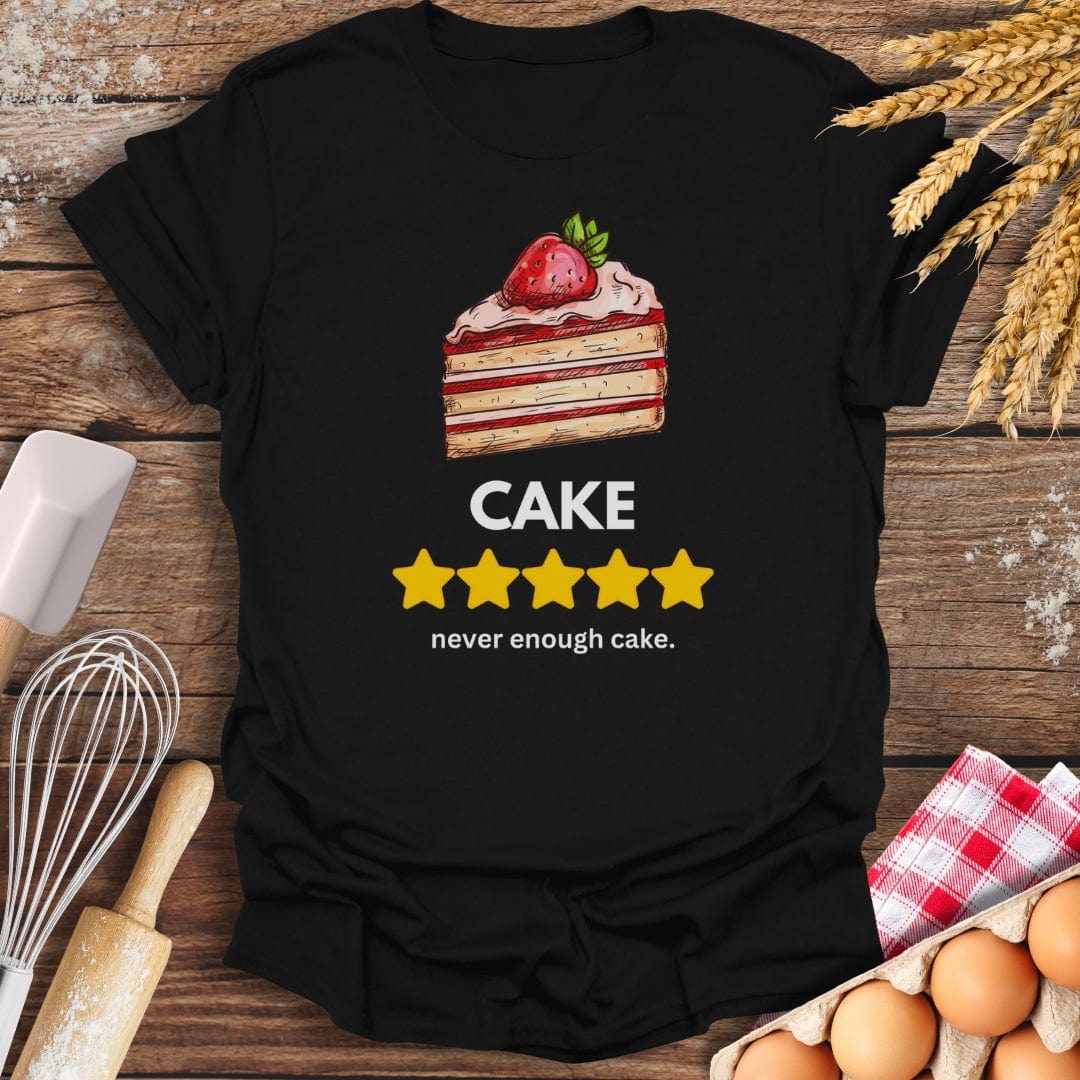 Cake: 5 Star Review T-Shirt Black / S Baking Threads