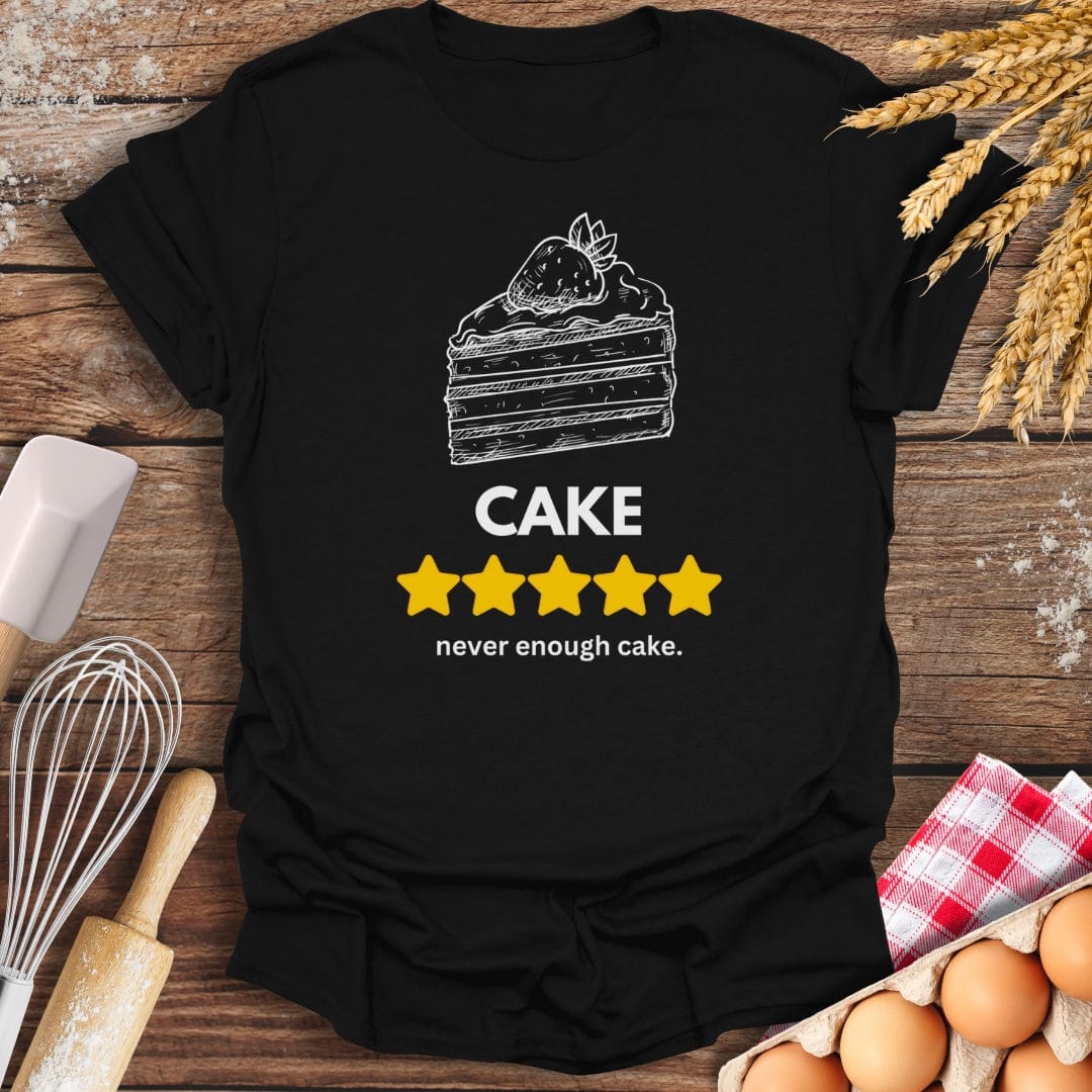 Cake: 5 Star Review T-Shirt Black / S Baking Threads