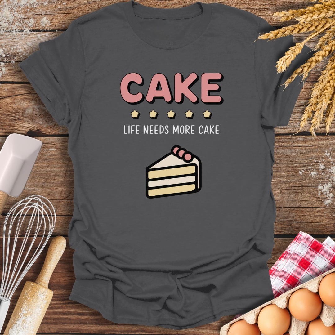 Cake: 5 Star Review T-Shirt Charcoal / S Baking Threads