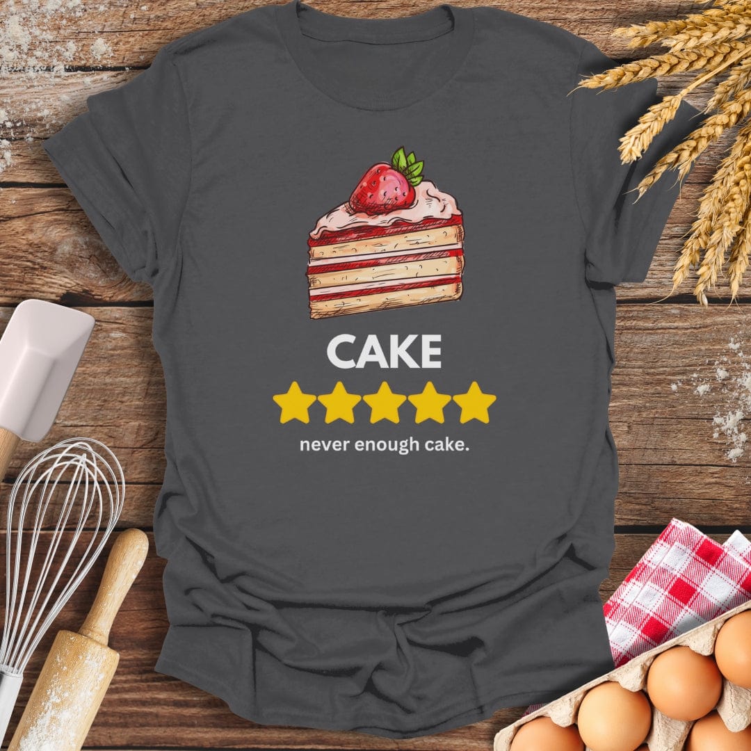 Cake: 5 Star Review T-Shirt Charcoal / S Baking Threads