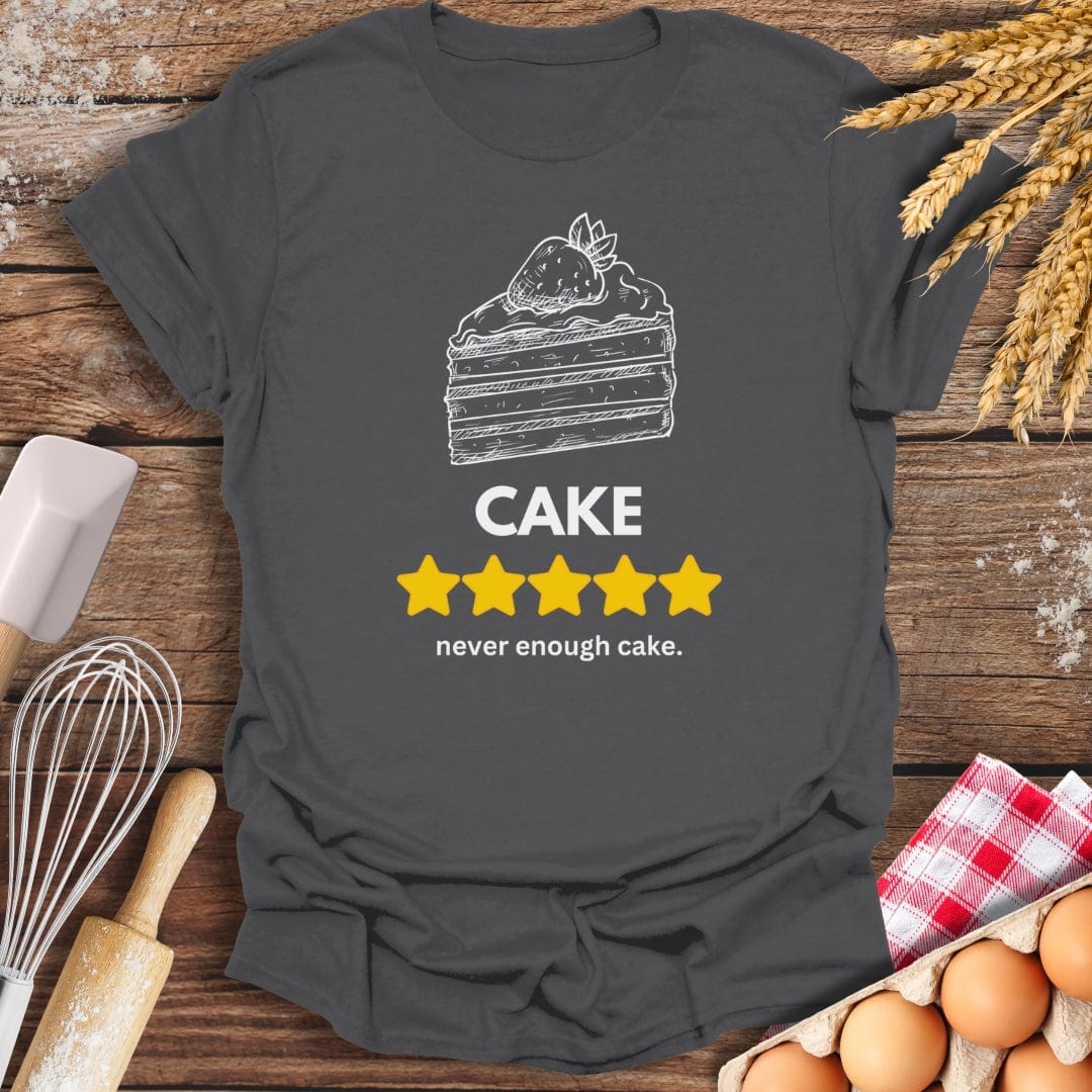 Cake: 5 Star Review T-Shirt Charcoal / S Baking Threads