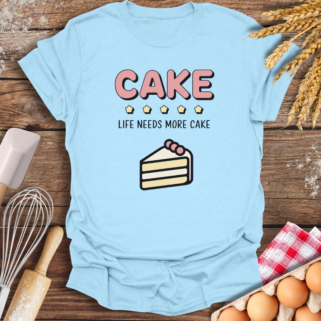 Cake: 5 Star Review T-Shirt Light Blue / S Baking Threads