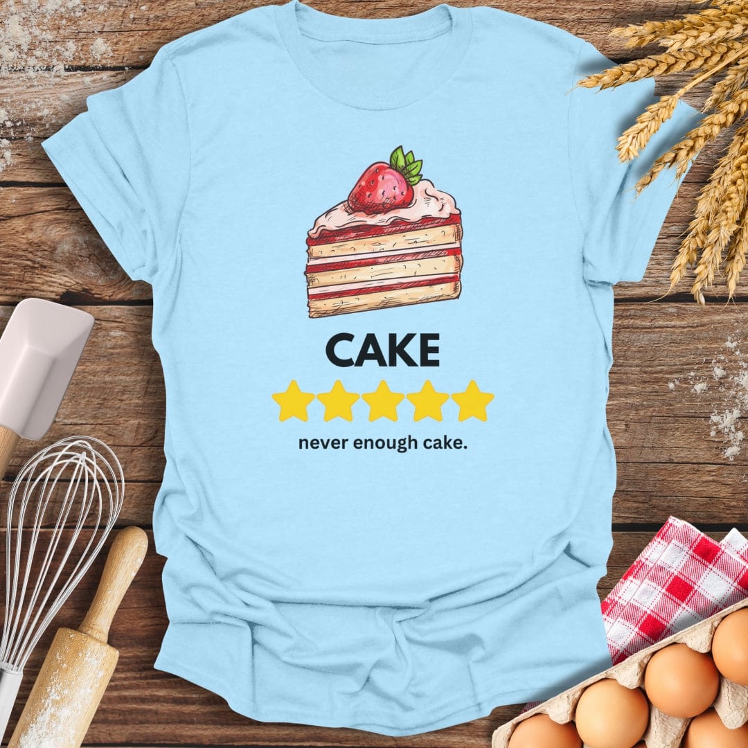 Cake: 5 Star Review T-Shirt Light Blue / S Baking Threads
