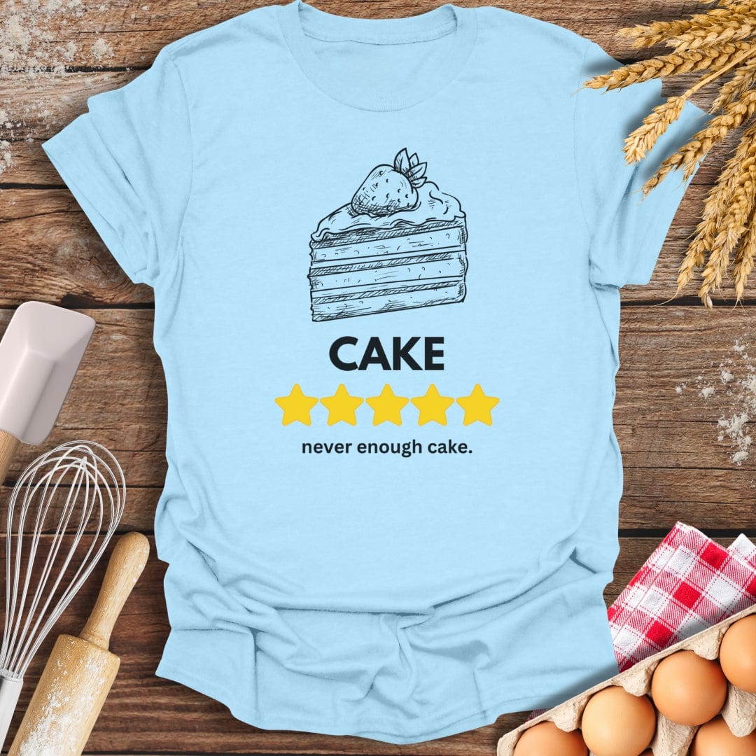 Cake: 5 Star Review T-Shirt Light Blue / S Baking Threads