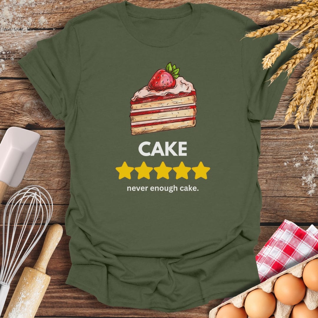 Cake: 5 Star Review T-Shirt Military Green / S Baking Threads