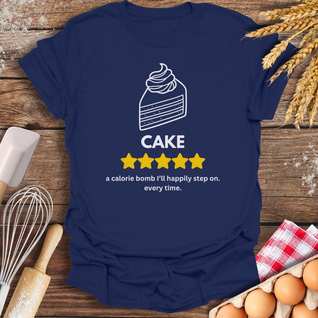 Cake: 5 Star Review T-Shirt Navy / S Baking Threads
