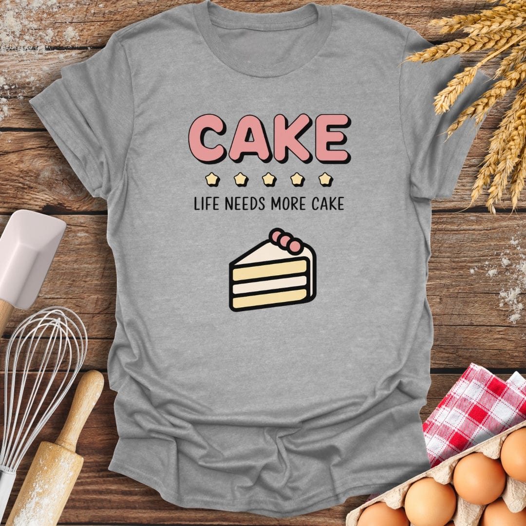 Cake: 5 Star Review T-Shirt Sport Grey / S Baking Threads