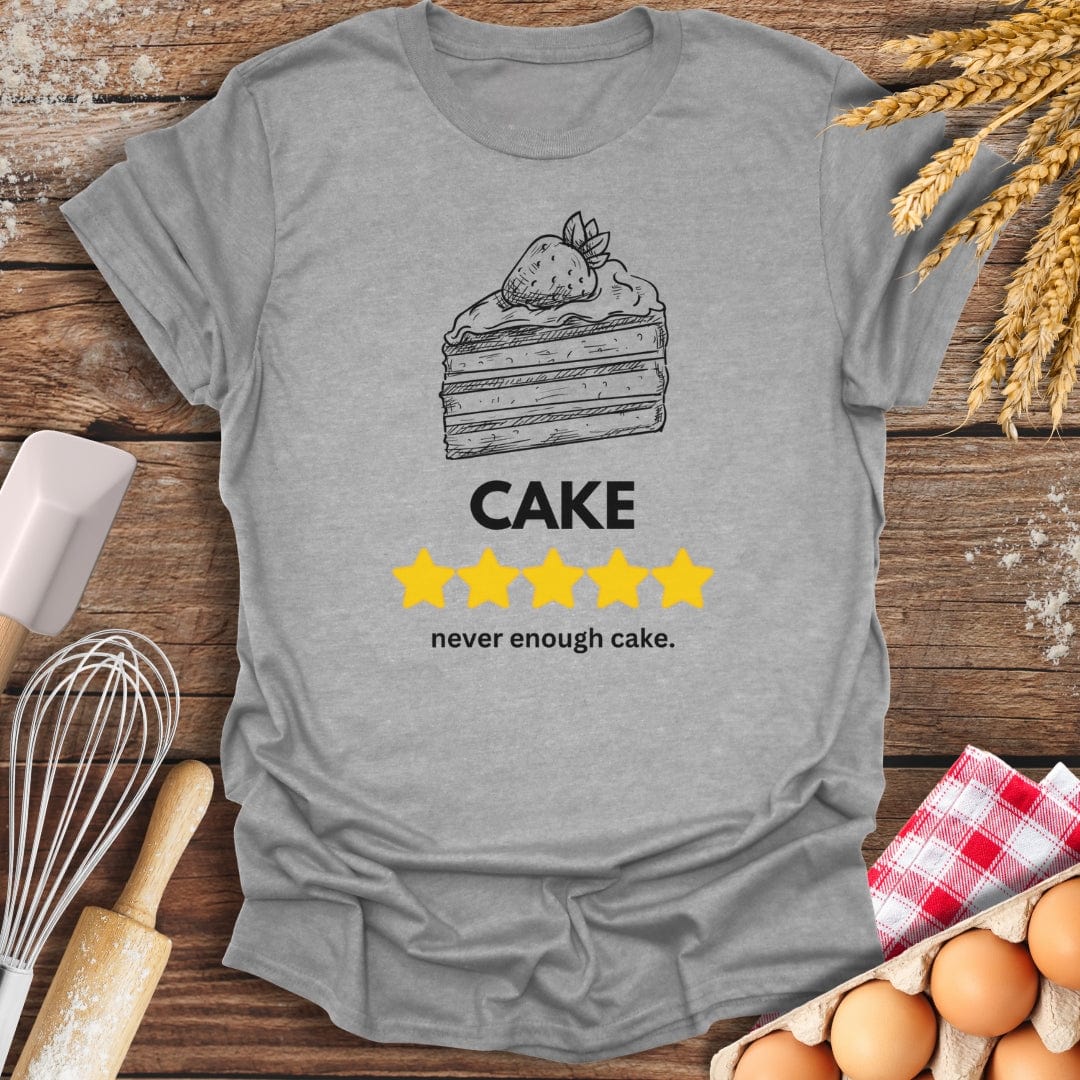 Cake: 5 Star Review T-Shirt Sport Grey / S Baking Threads