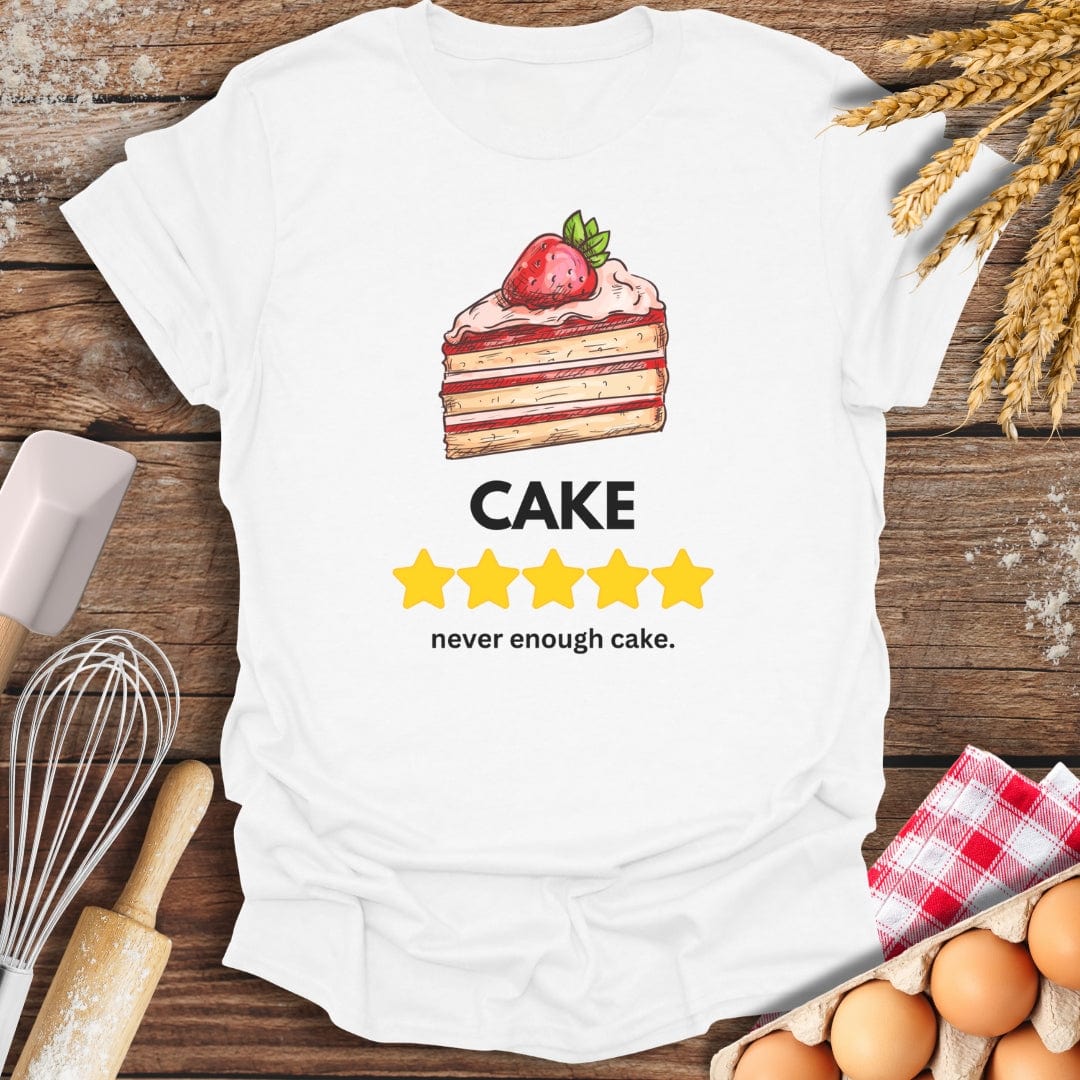 Cake: 5 Star Review T-Shirt White / S Baking Threads