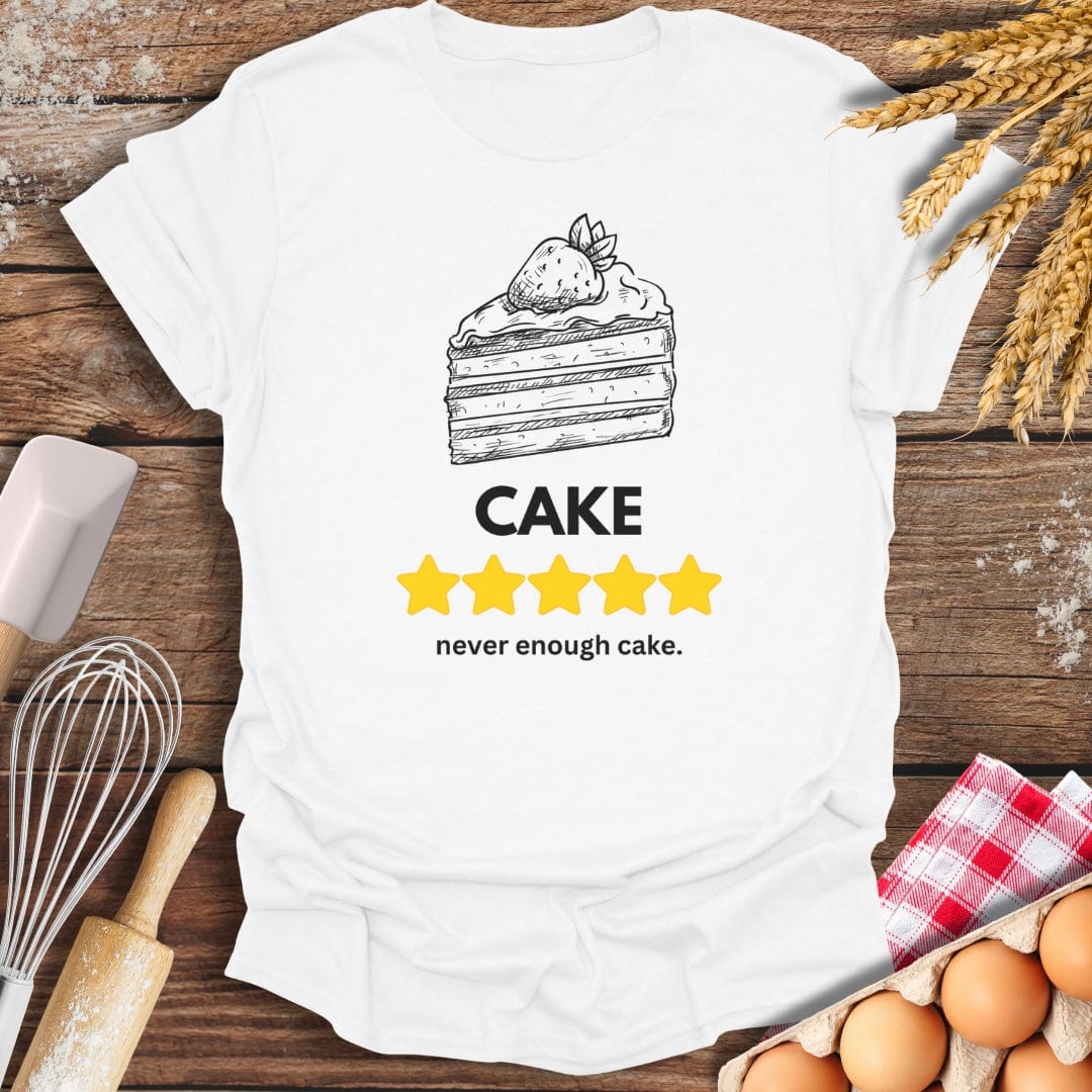 Cake: 5 Star Review T-Shirt White / S Baking Threads