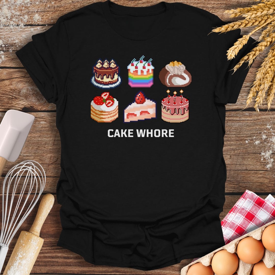 Cake Wh*re T-Shirt Black / S Baking Threads