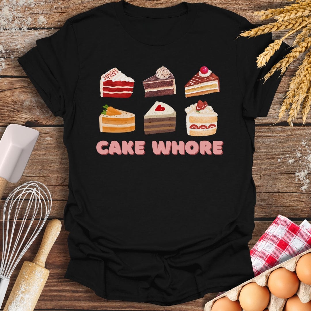 Cake Wh*re T-Shirt Black / S Baking Threads