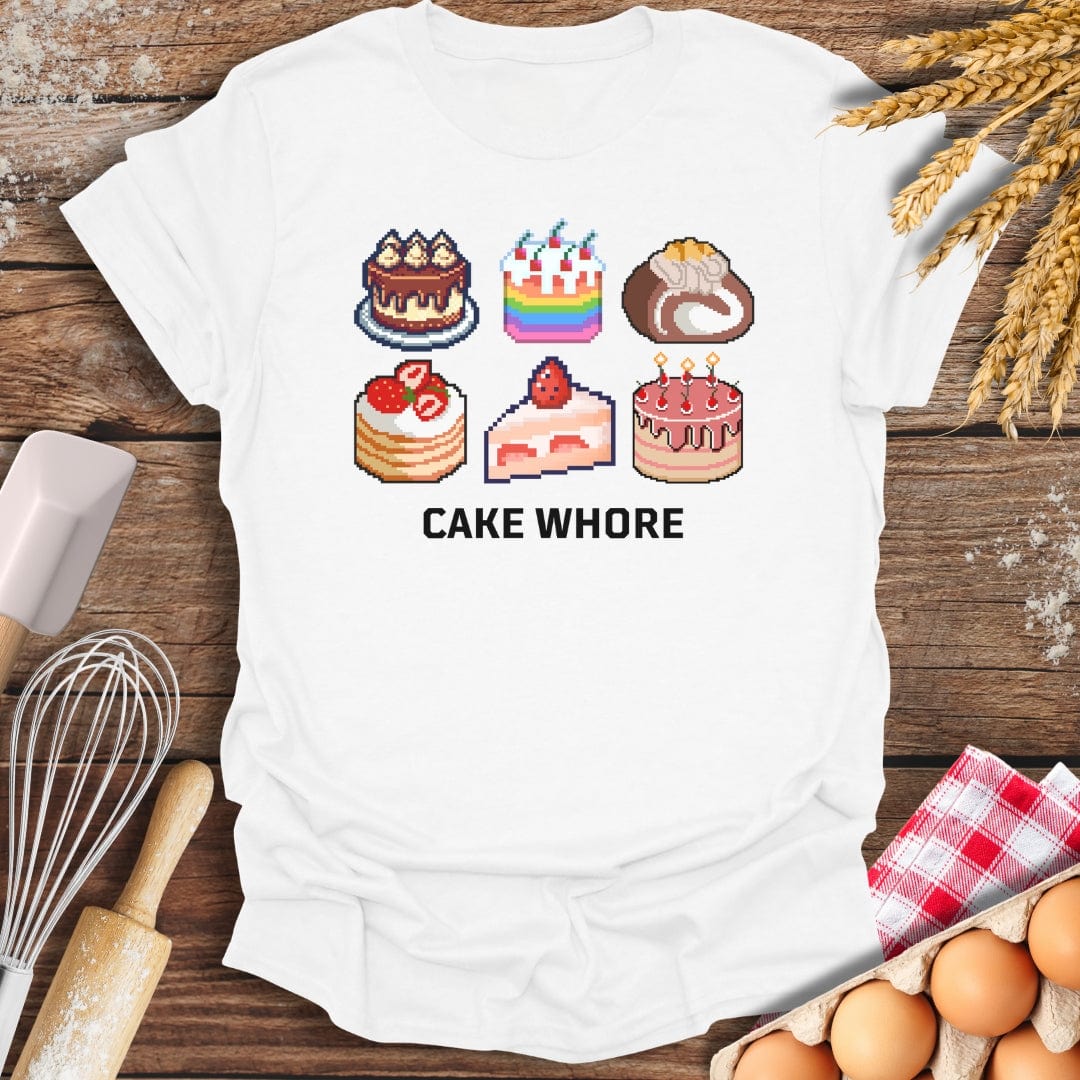 Cake Wh*re T-Shirt White / S Baking Threads