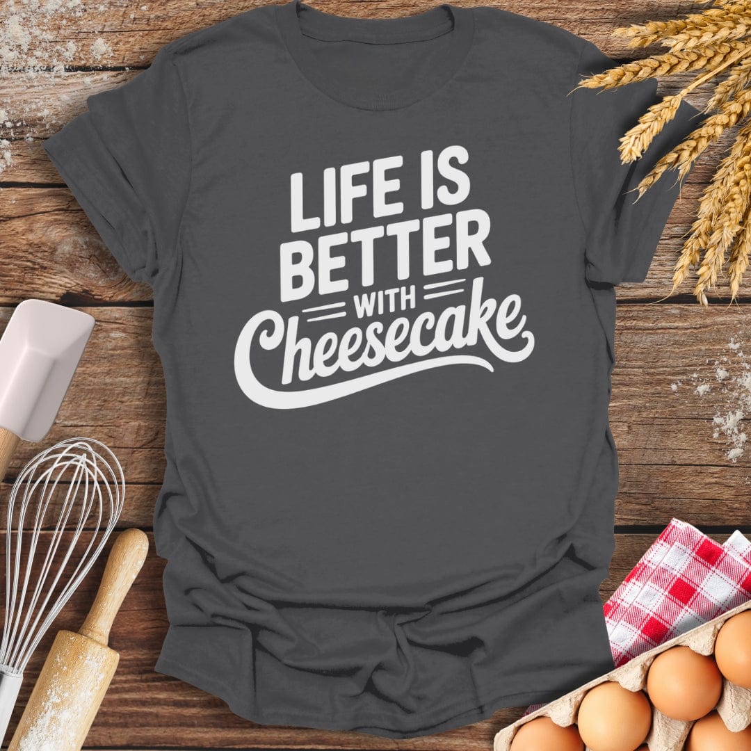 Cheesecake Life T-Shirt Charcoal / S Baking Threads