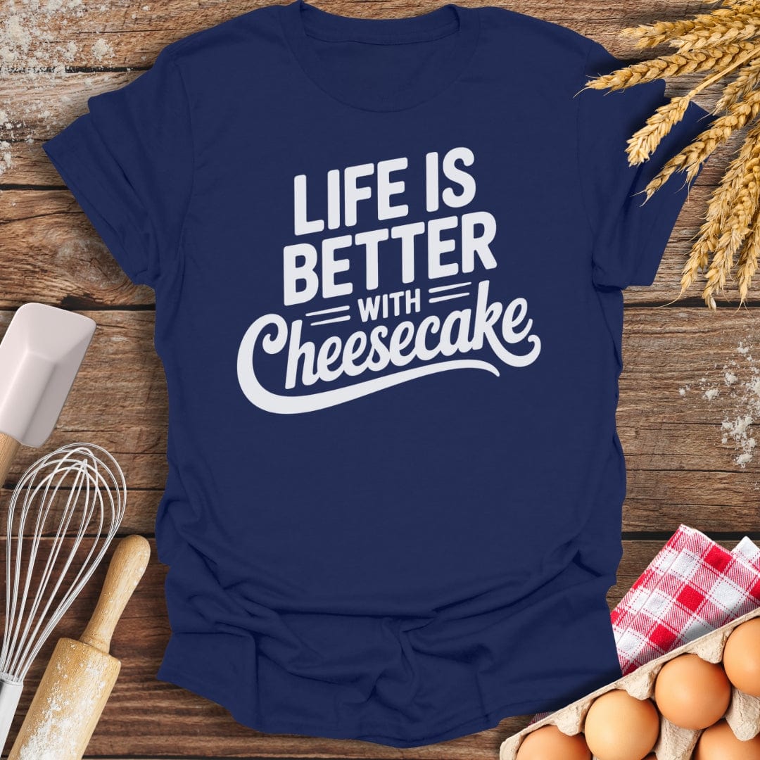 Cheesecake Life T-Shirt Navy / S Baking Threads