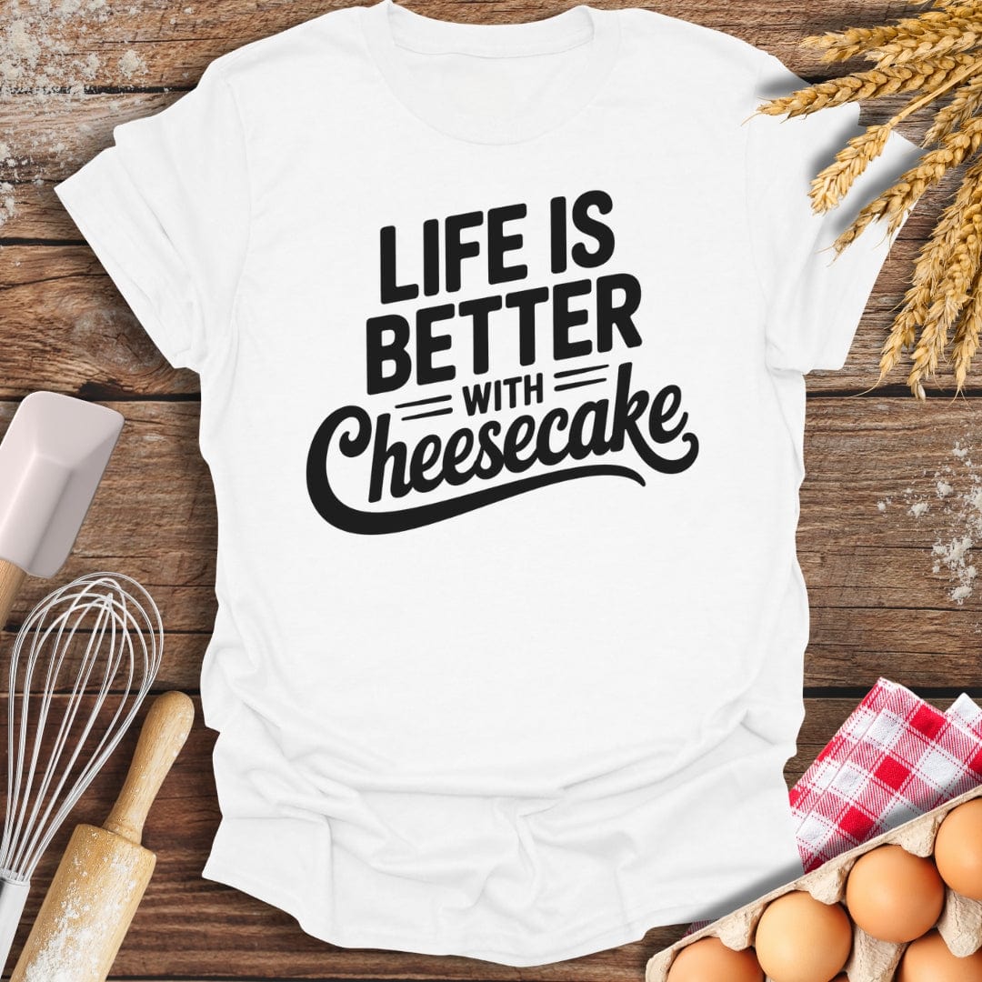 Cheesecake Life T-Shirt White / S Baking Threads