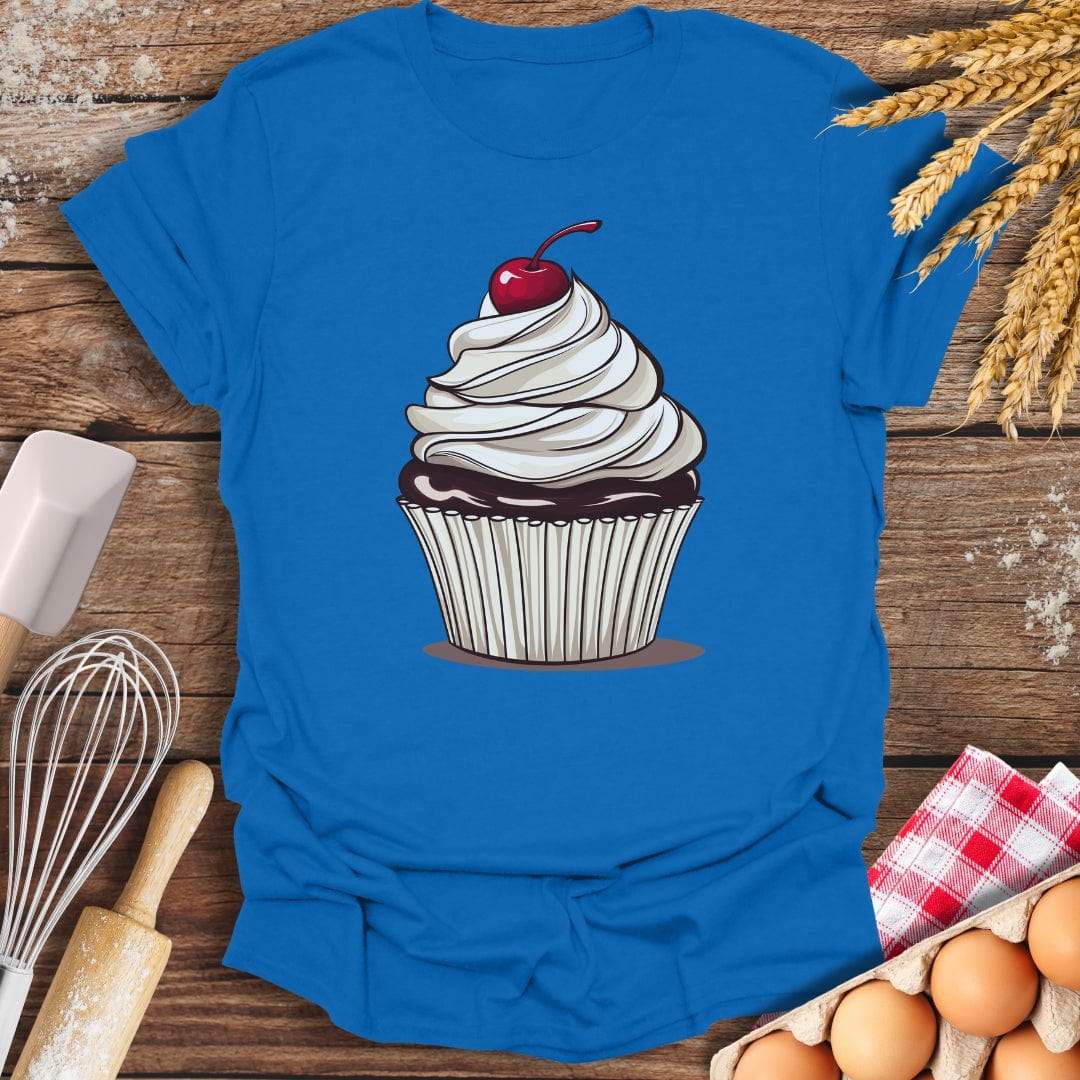 Cherry Cupcake T-Shirt Royal / S Baking Threads