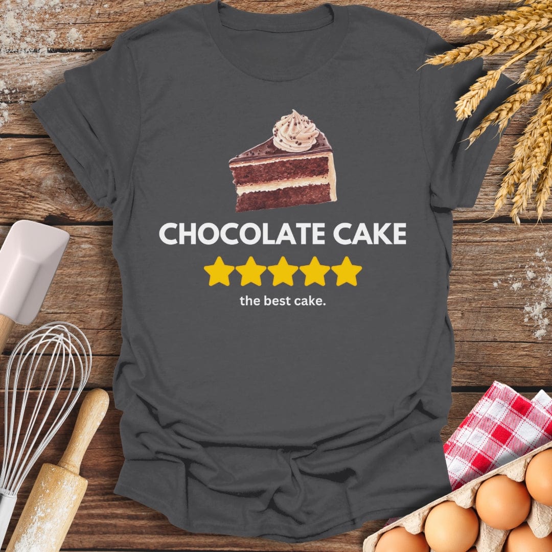 Chocolate Cake: 5 Star Review T-Shirt Charcoal / S Baking Threads
