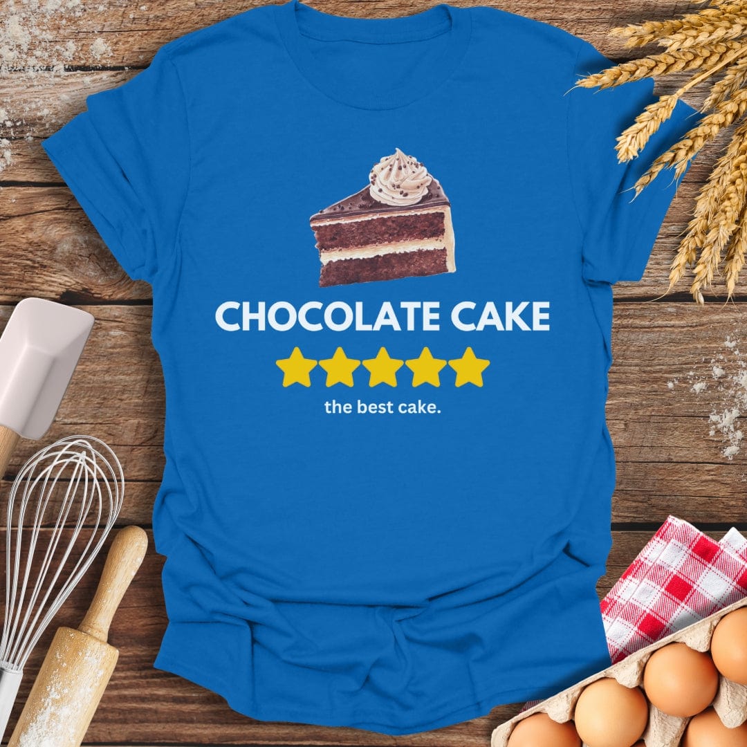 Chocolate Cake: 5 Star Review T-Shirt Royal / S Baking Threads