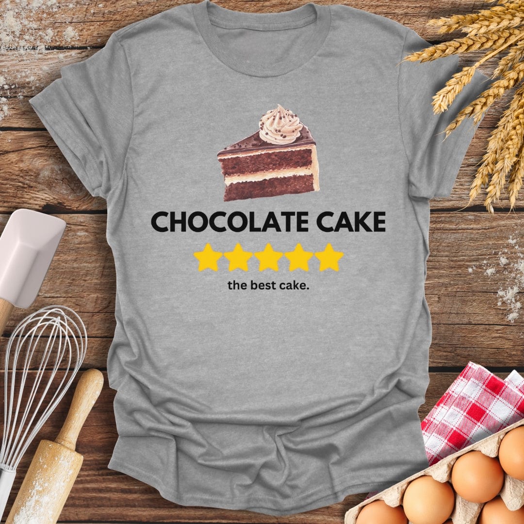 Chocolate Cake: 5 Star Review T-Shirt Sport Grey / S Baking Threads