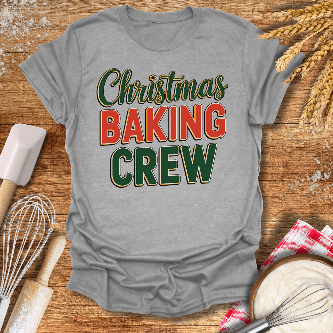 Christmas Baking Crew T-Shirt Sport Grey / S Baking Threads