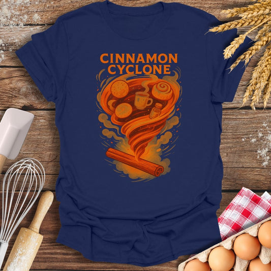 Cinnamon Cyclone T-Shirt Navy / S Baking Threads