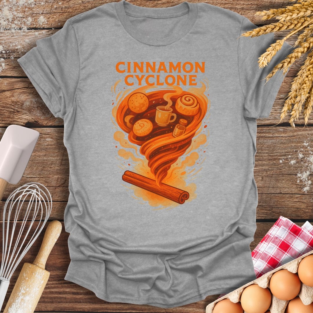Cinnamon Cyclone T-Shirt Sport Grey / S Baking Threads