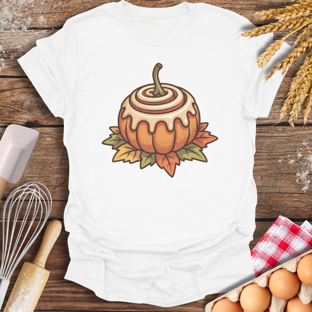 Cinnamon Pumpkin T-Shirt White / S Baking Threads