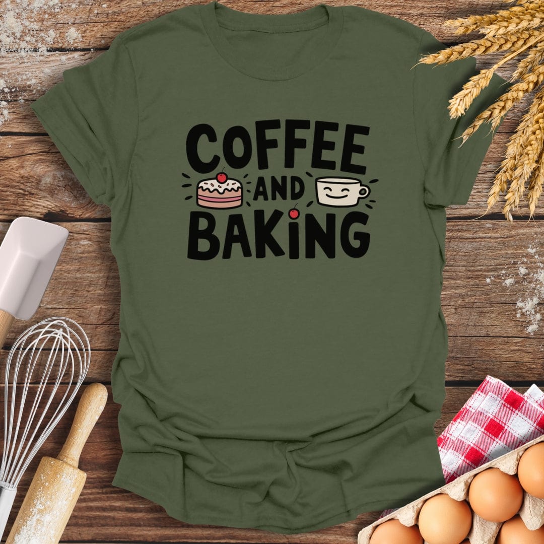 Coffee and Baking T-Shirt Military Green / S Baking Threads