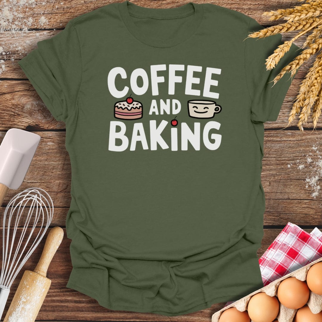 Coffee and Baking T-Shirt Military Green / S Baking Threads